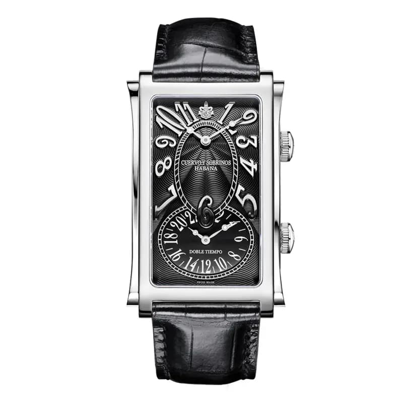 Cuervo y Sobrinos Montre Prominente Icónico Doble Tiempo 1112.1NM