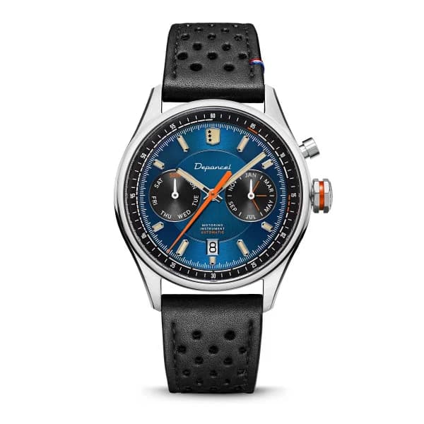 Depancel Montre Depancel Autosport Cadran Bleu Bracelet Racing Noir