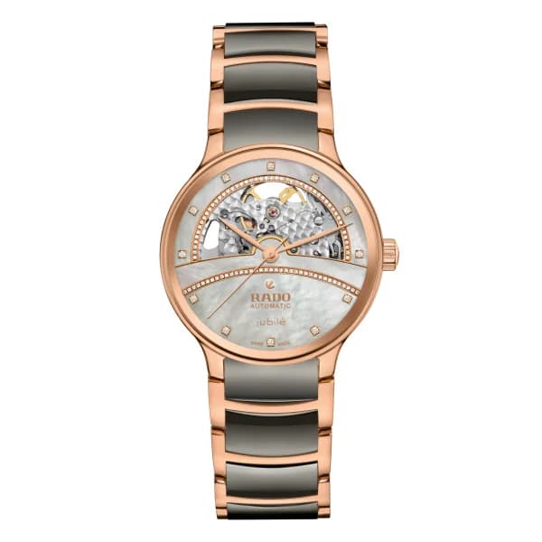 Rado Montre Rado Centrix Open Heart Diamonds 35 mm Nacre Argentée
