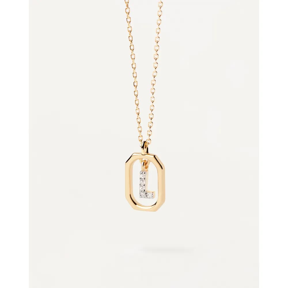 PDPaola Collier Femme MINI LETTER Doré