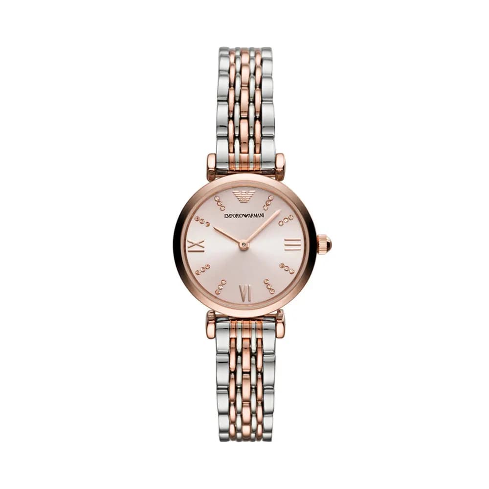 Emporio Armani Montre Analogique Femme Emporio Armani Acier Bicolore AR11223