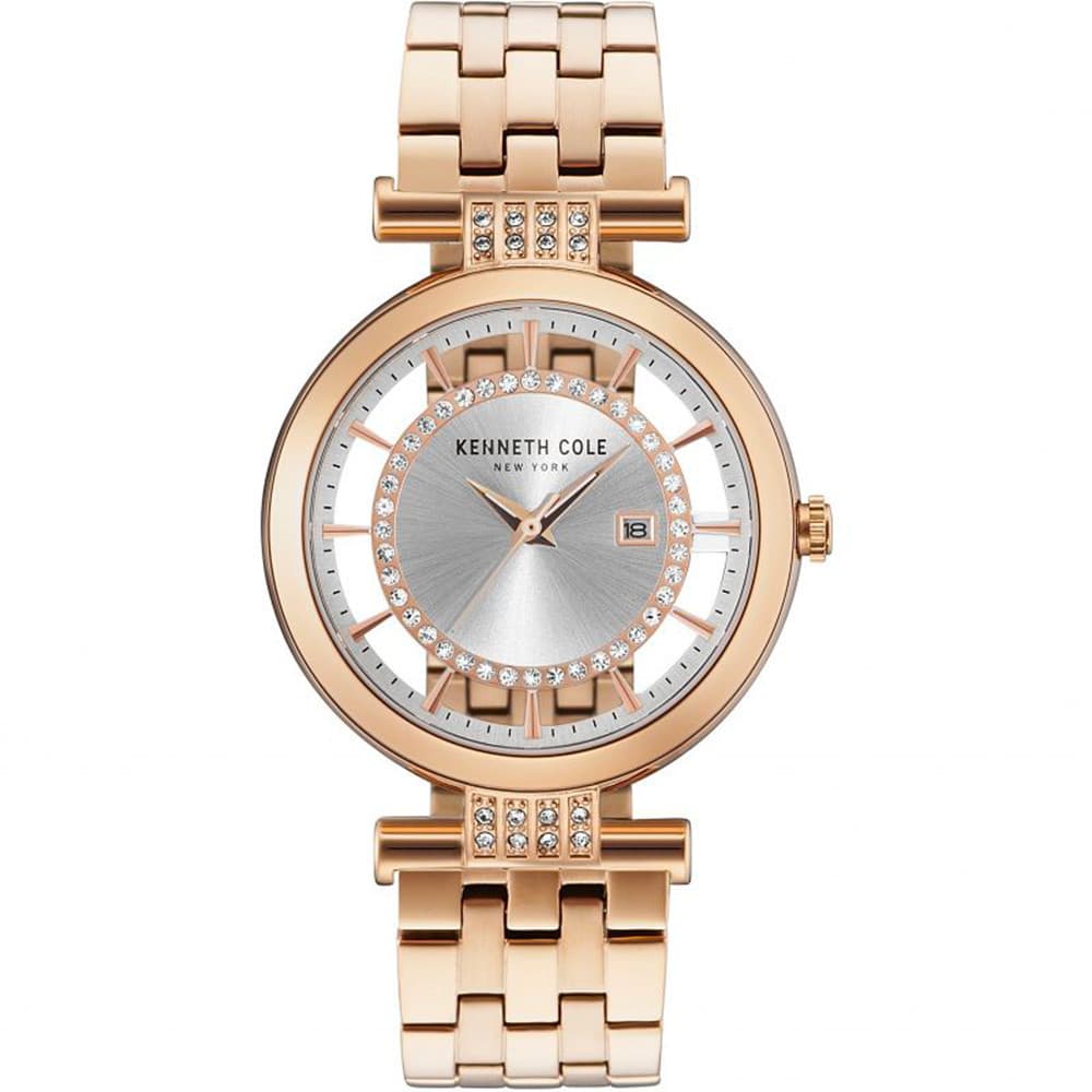 Kenneth Cole Montre Kenneth Cole Collection Transparency en Acier et PVD Doré Rose