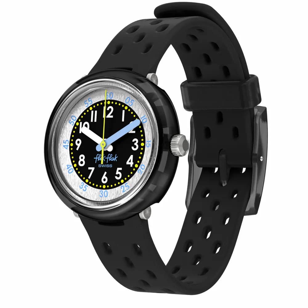 Flik Flak Montre Enfant Bubbly hours Noir, Blanc