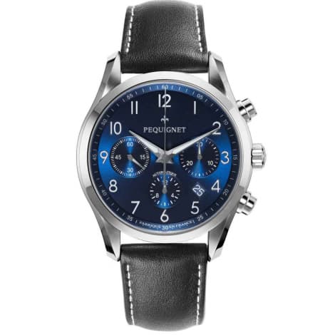Pequignet E. Montre Pequignet Elegance Chronographe - 42 mm Homme -4810473S-CN