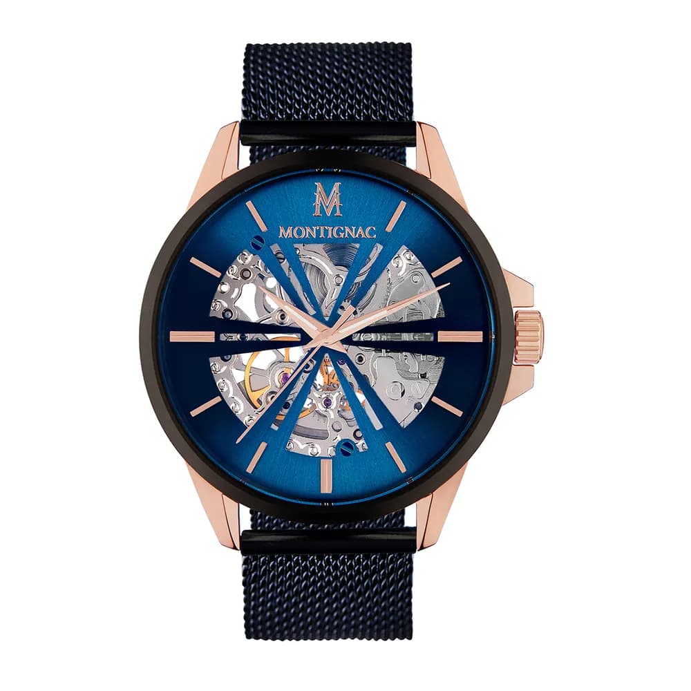 Montignac Montre automatique Homme Round Bleu