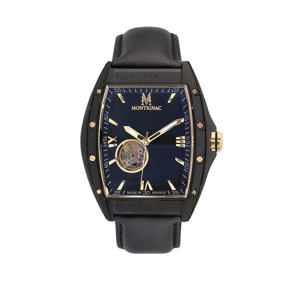 Montignac Montre Montignac Tonneau Automatique Noir