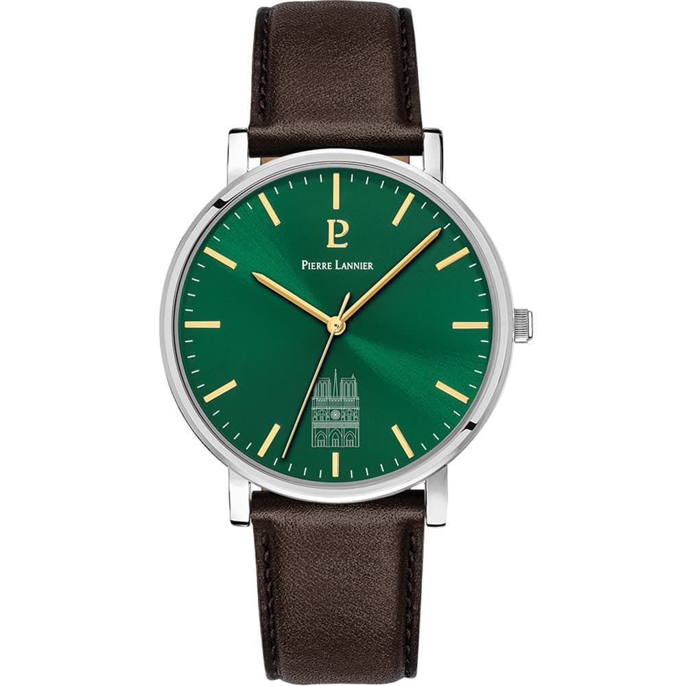 Pierre Lannier Montre Pierre Lannier Collection Coeur Battant en Cuir Marron