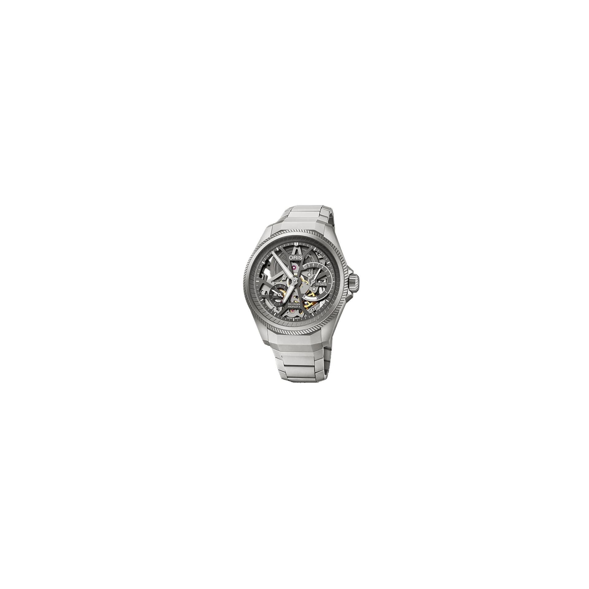 Oris Montre Oris Aviation Big Crown Propilot X Calibre 115 cadran squelette bracelet titane 44 mm