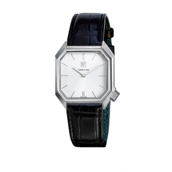 March LA.B Montre March LA.B Mansart Electrique White Alligator Noir