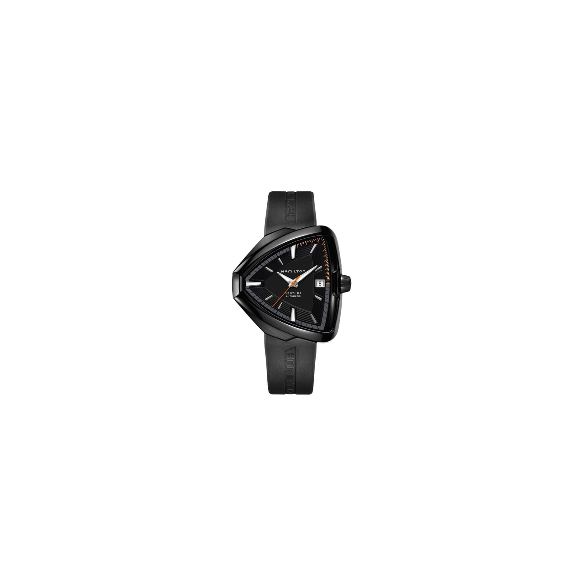 Hamilton Montre Hamilton Ventura Elvis80 cadran noir bracelet caoutchouc noir