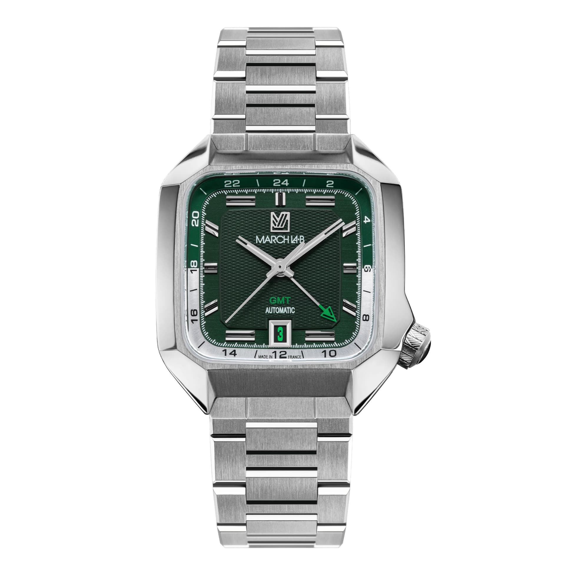 March LA.B Montre March LA.B AM2 GMT Automatique Grall bracelet acier 39 mm