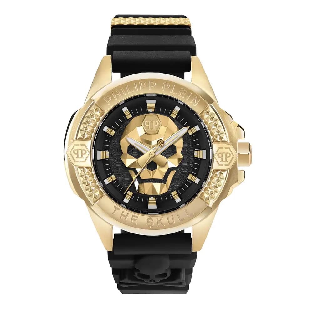 Philipp Plein Montre quartz Homme the skull Noir, Doré
