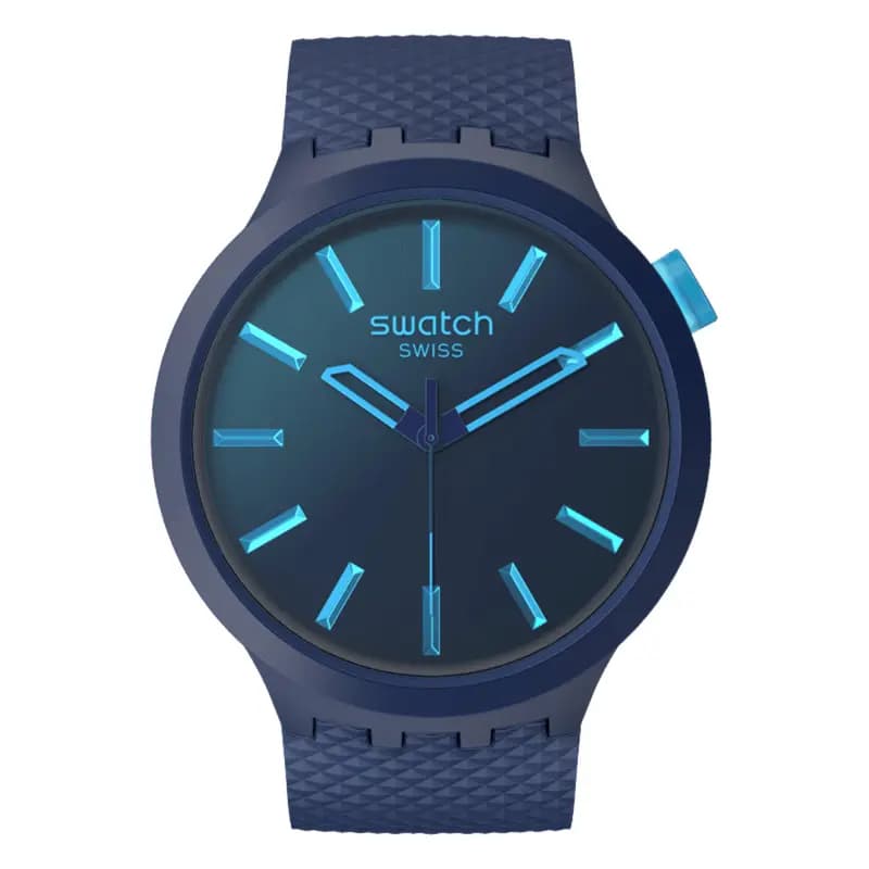 Swatch Montre Indigo Glow — cadran scintillant