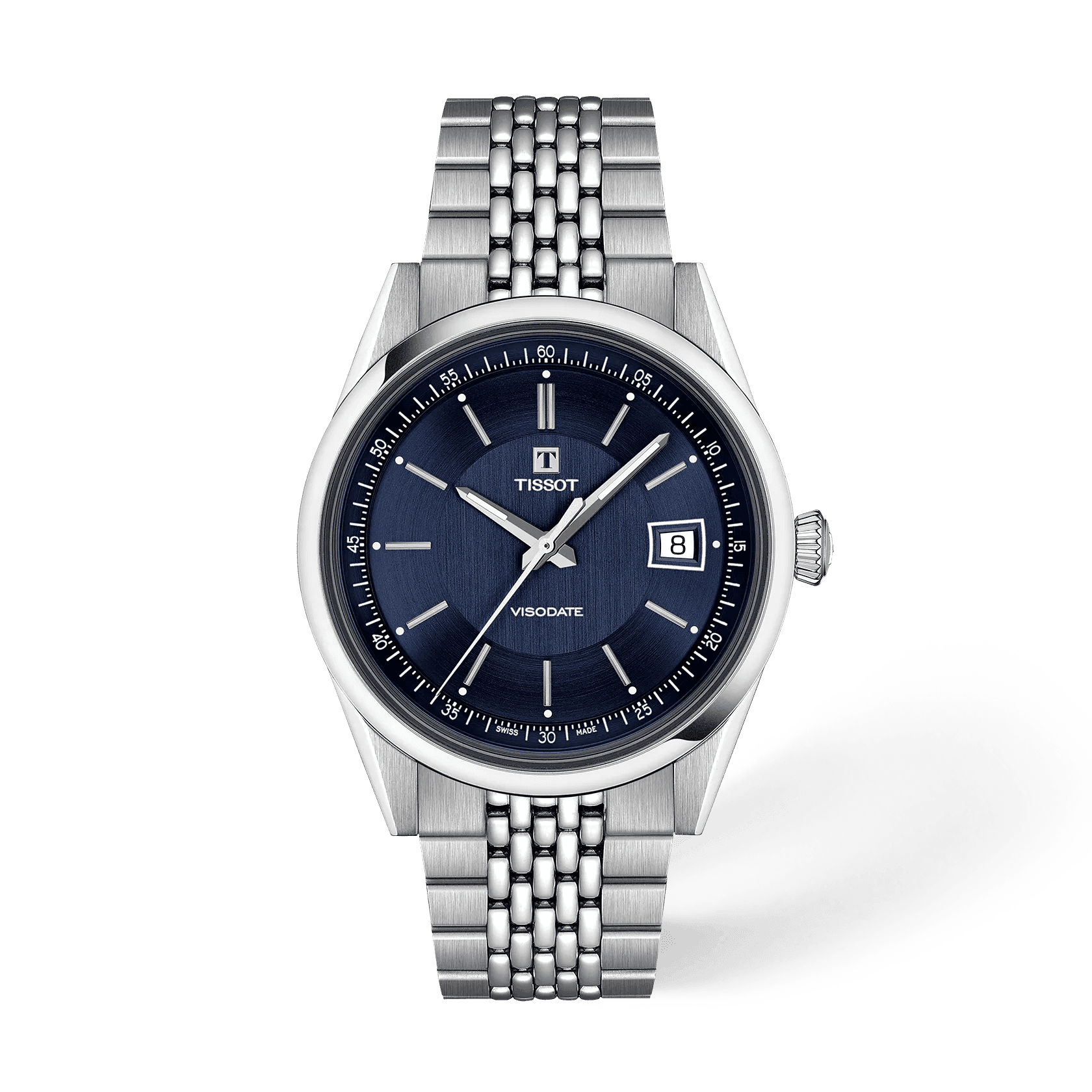 Tissot Visodate 39mm — cadran bleu