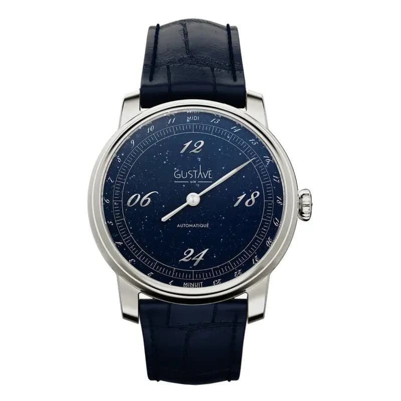 Gustave & Cie Montre 24H Paul Argent & Aventurine 39mm