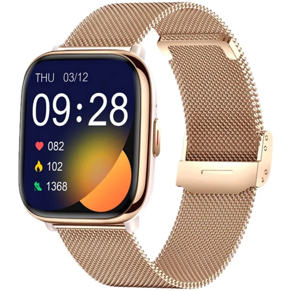 Smarty Montre Connectée Smarty Collection Overtake en Acier et PVD Doré Rose