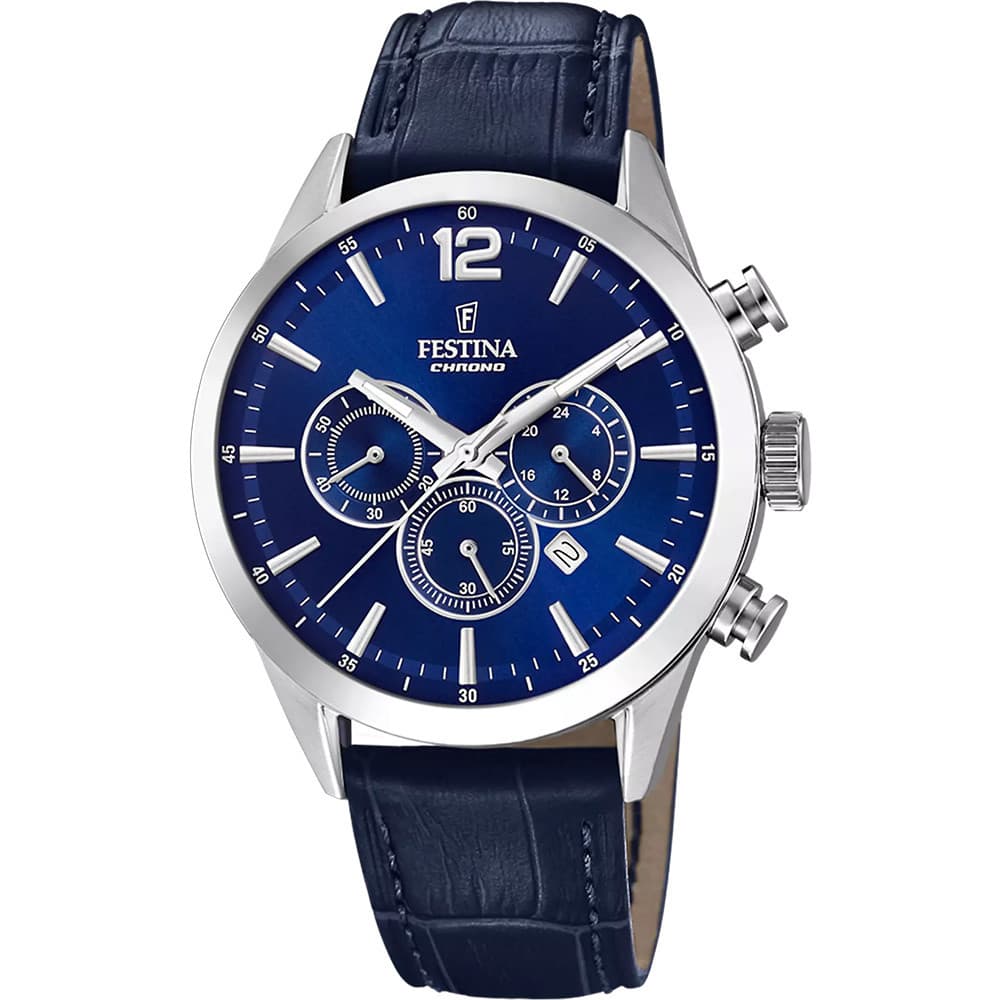 Festina Montre Festina en Cuir Bleu