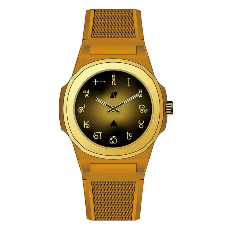 Black Corner Montre Marco Polo's Journey Black Corner x Anka - Orange & Or