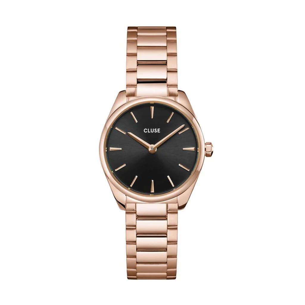 Cluse Féroce Mini Watch Steel, Black, Rose Gold Colour