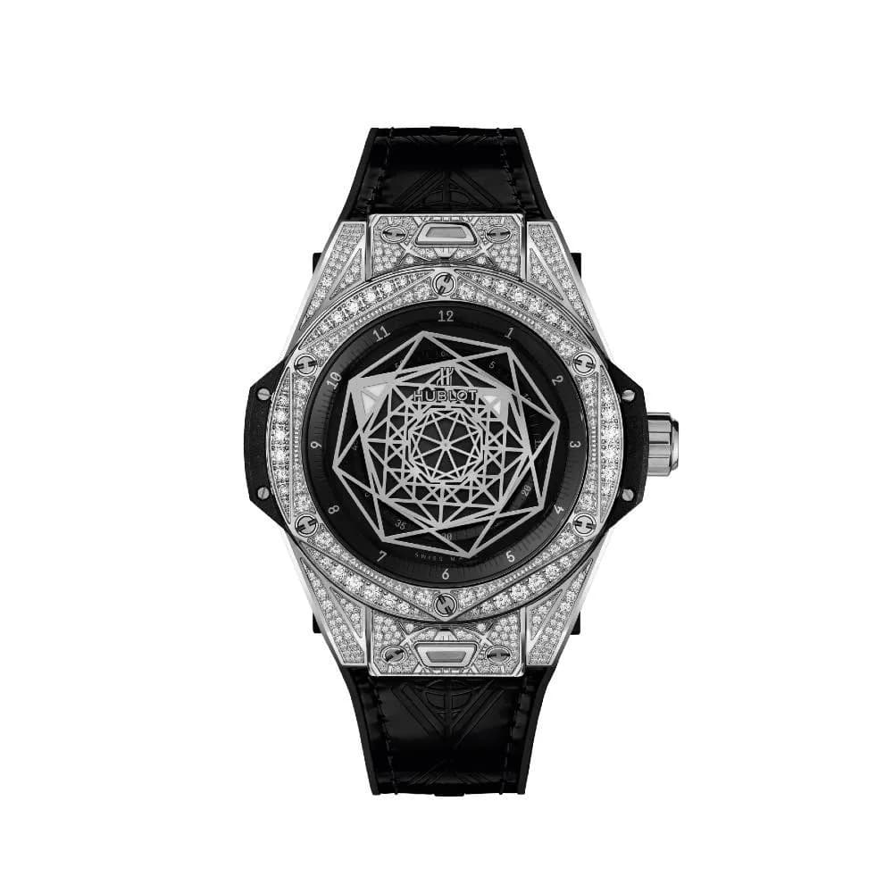 Hublot Sang Bleu Steel Pavé
