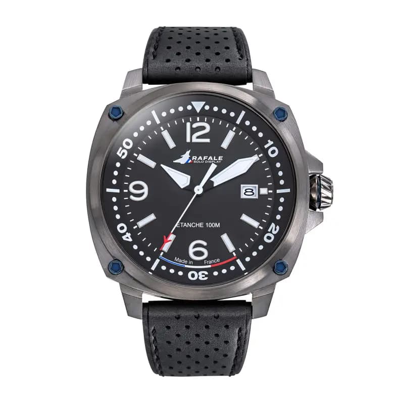 Patrouille de France Montre Rafale Solo Display PILOTE Cuir Noir 666035