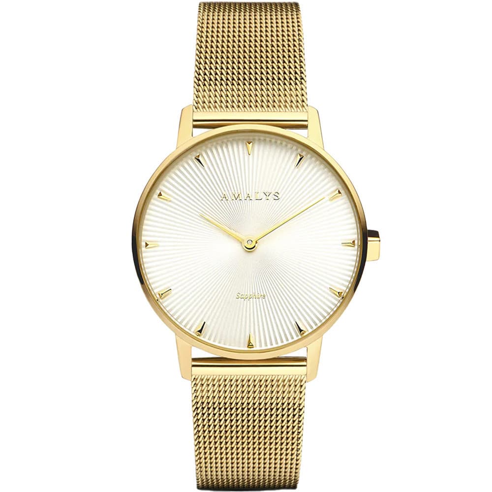 Amalys Montre Amalys Collection Baker en Acier et PVD Doré