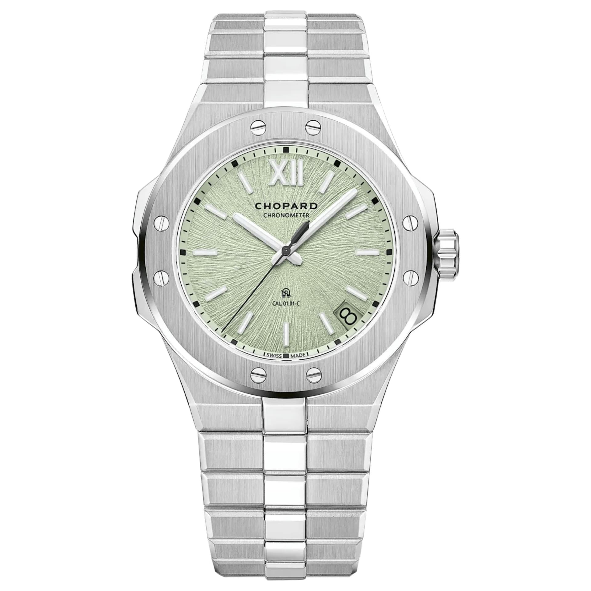 Chopard Montre Chopard Alpine Eagle 41 AM automatique cadran vert bracelet acier 41 mm