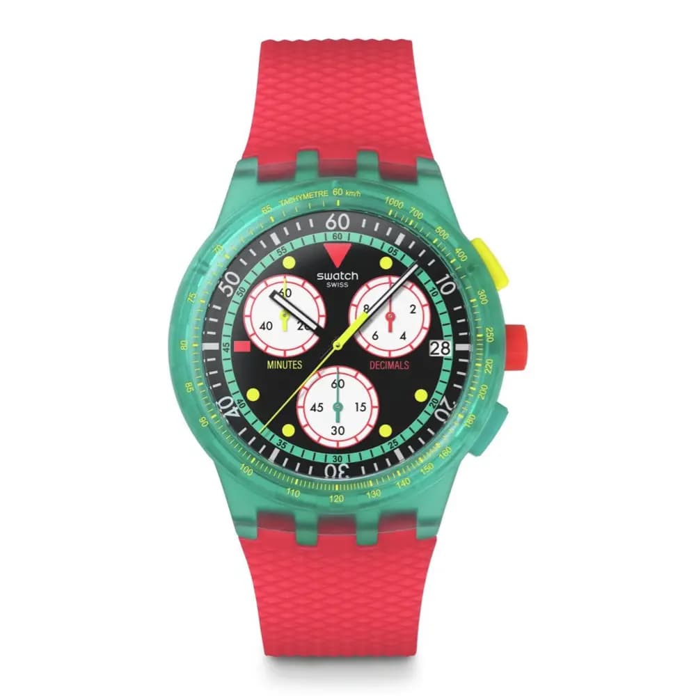 Swatch Montre Neon Emerald Chrono SUSG409