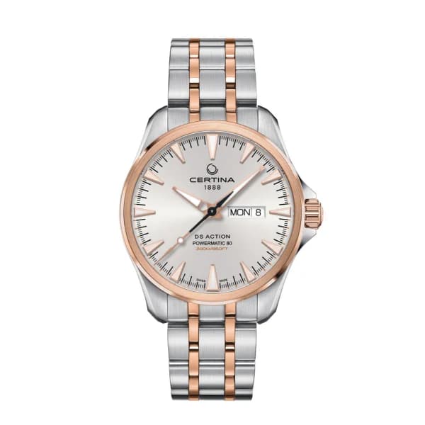 Certina Montre Certina DS Action Day Date Powermatic 80 Automatique Cadran Argent