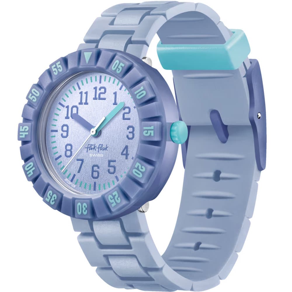 Flik Flak Montre Flik Flak Collection Denimology en Silicone Bleu