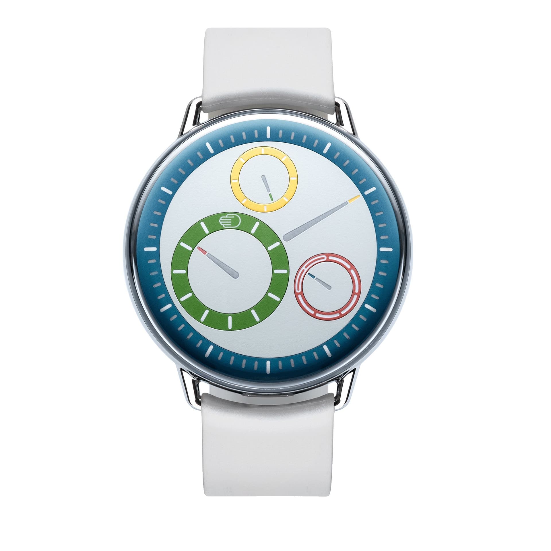 Ressence Montre Ressence Type 1° Round M Multicolore automatique cadran multicolore bracelet cuir 42 mm