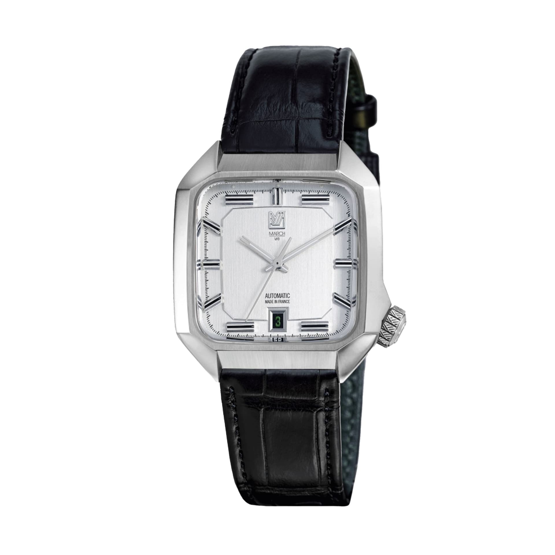 March LA.B AM2 Automatique - Steel - Alligator Noir