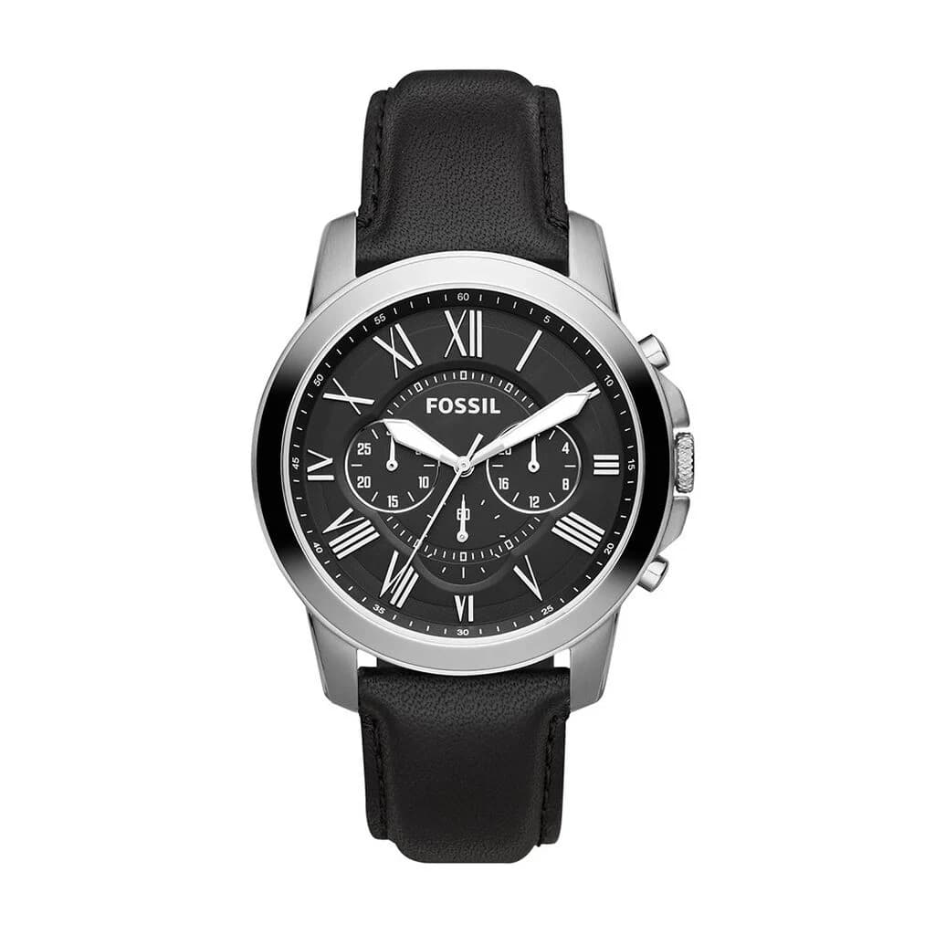 Fossil Montre Homme FOSSIL en Cuir Noir Etanche