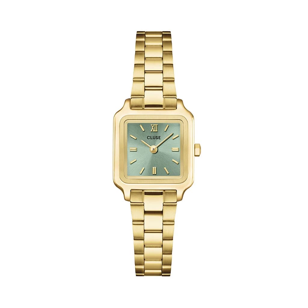 Cluse Gracieuse Mini Watch Steel, Sage Green, Gold Colour