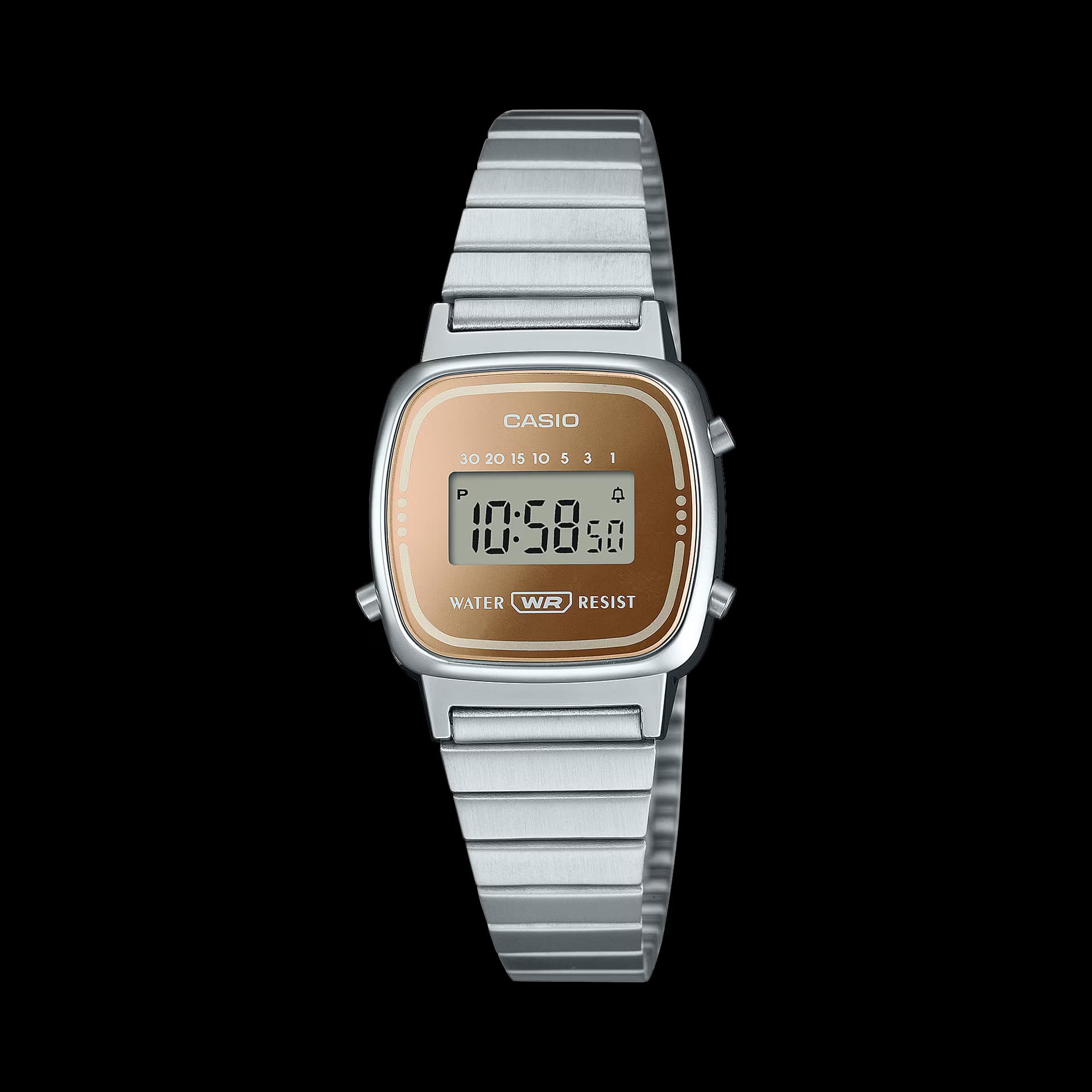 Casio Vintage LA670WES-4AEF — cadran or rose