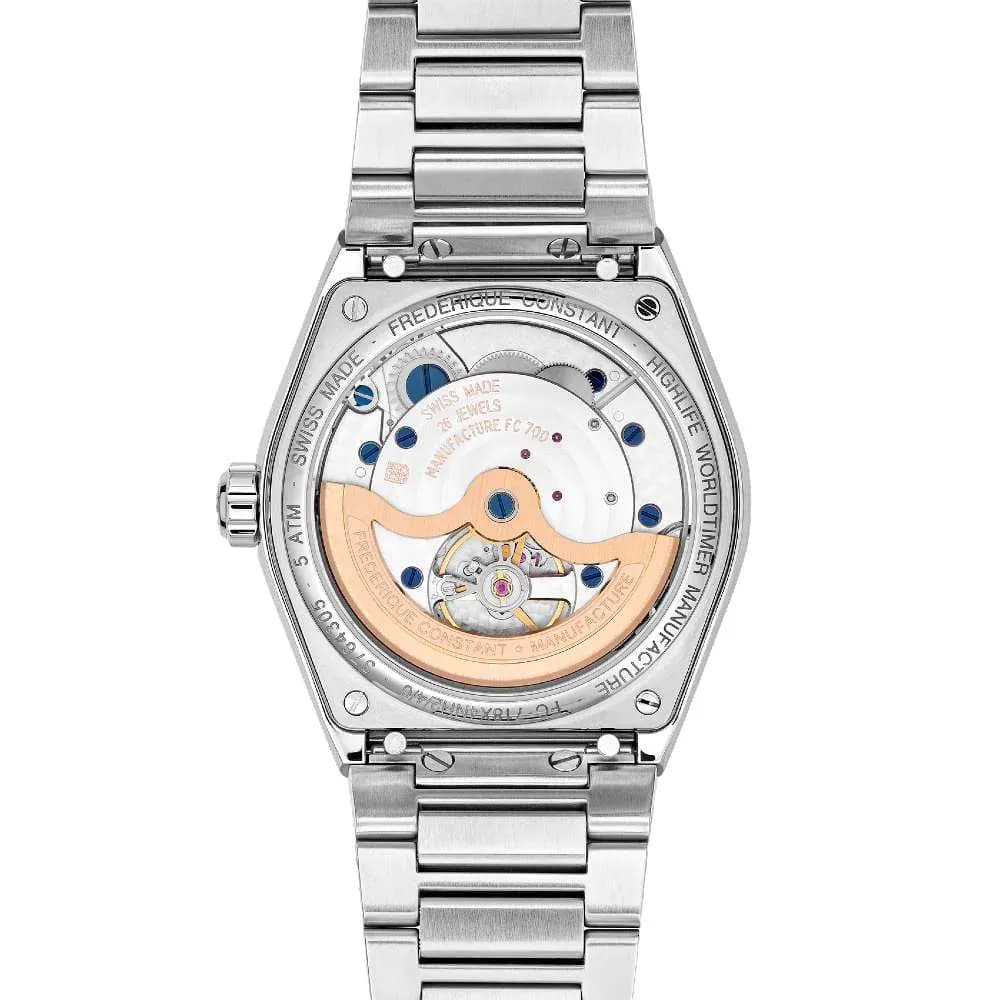 Frédérique Constant Montre Frédérique Constant Highlife Worldtimer Manufacture Cadran Bleu - FC-718N4NH6B