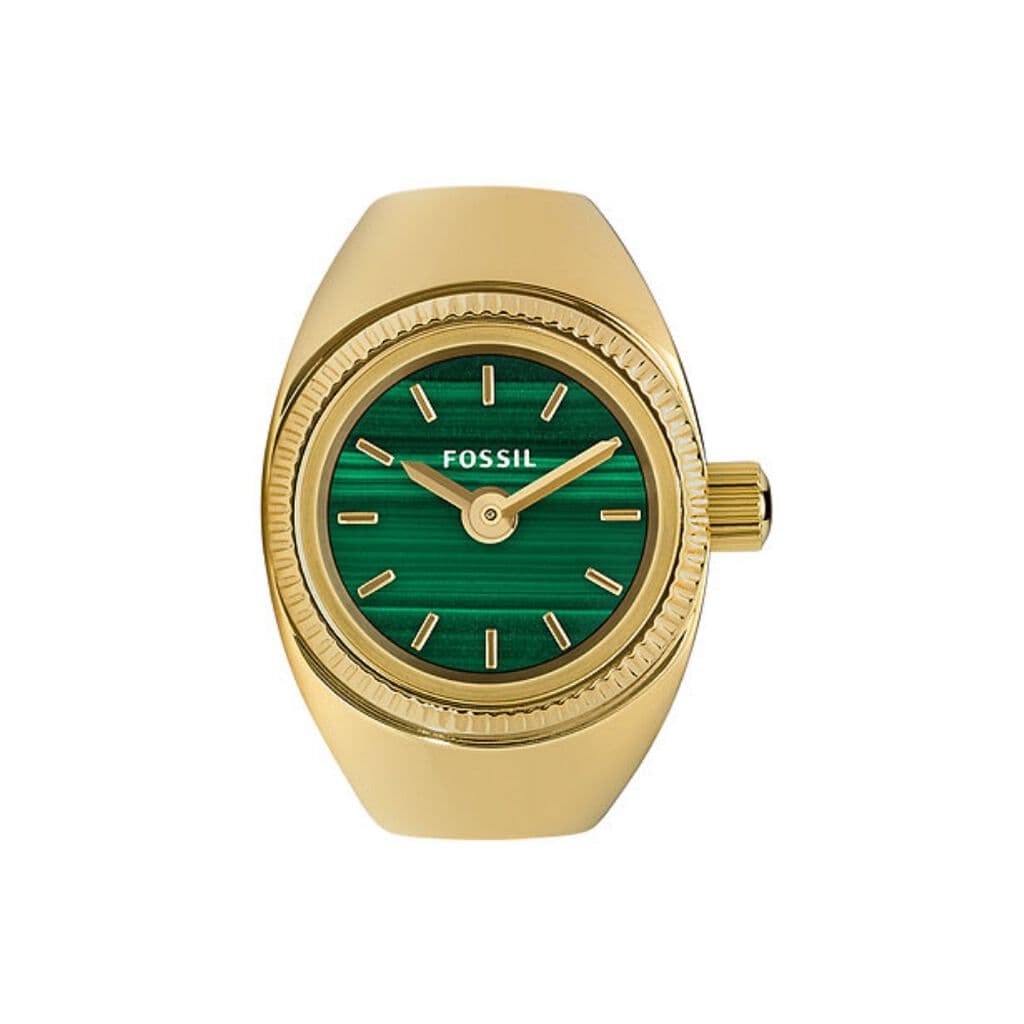 Fossil Watch Ring — cadran vert