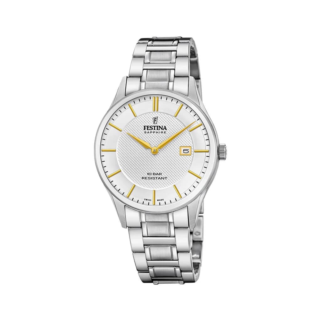 Festina Swiss Made Montre Festina Swiss Made 40 Argenté