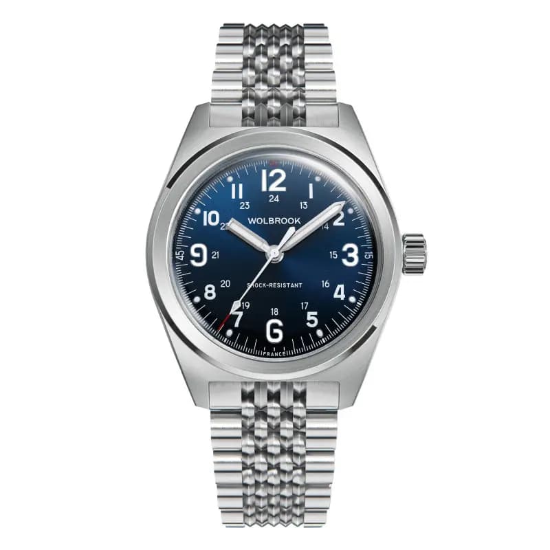 Wolbrook Montre Outrider Automatique - Bleu Sans Date 23-OA-014