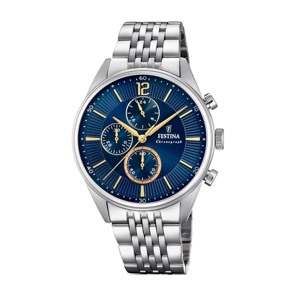 Festina Montre Festina Timelessch Homme Quartz Acier Cadran Bleu F20285/3