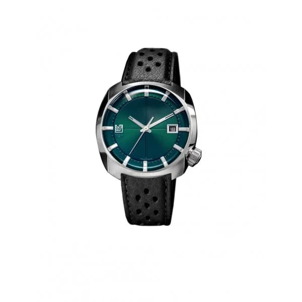 March LA.B Montre MARCH LA.B AM1 Electrique Cadran Forest Bracelet Alligator