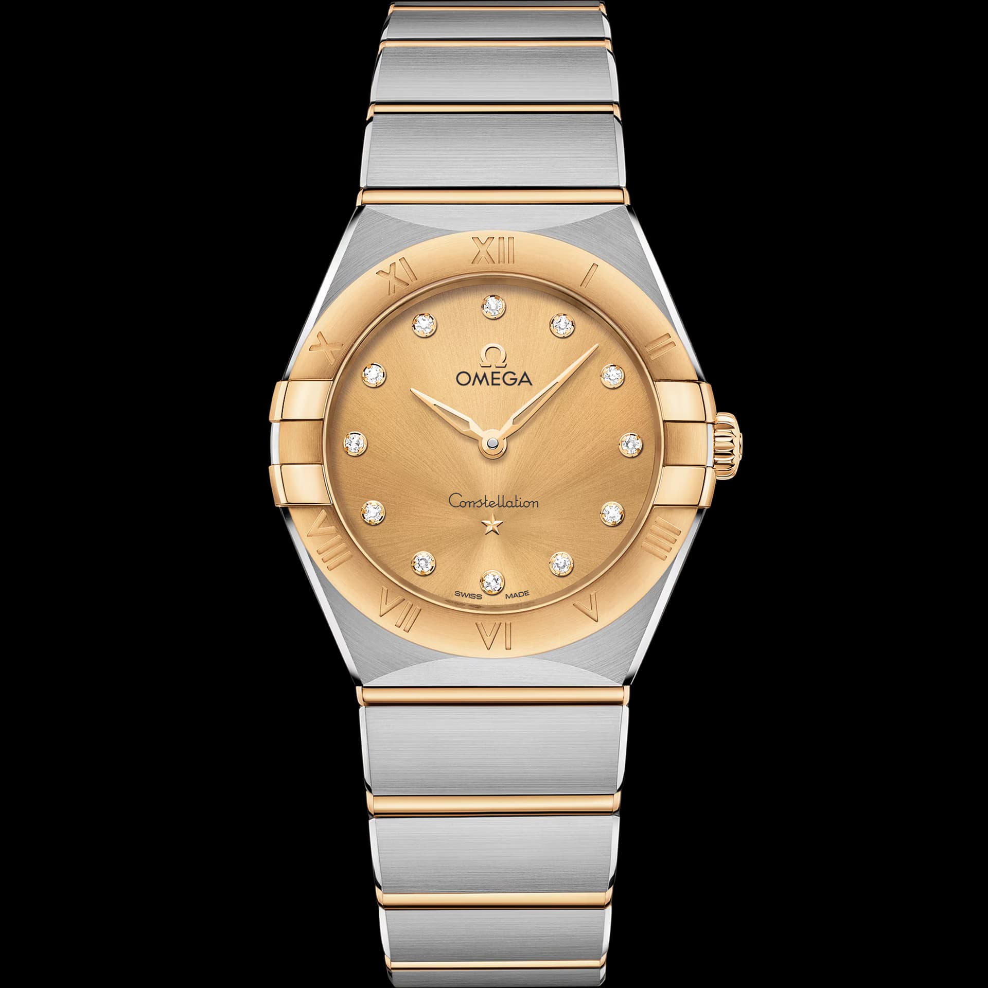 Omega Constellation 28 mm, acier - or jaune sur acier - or jaune