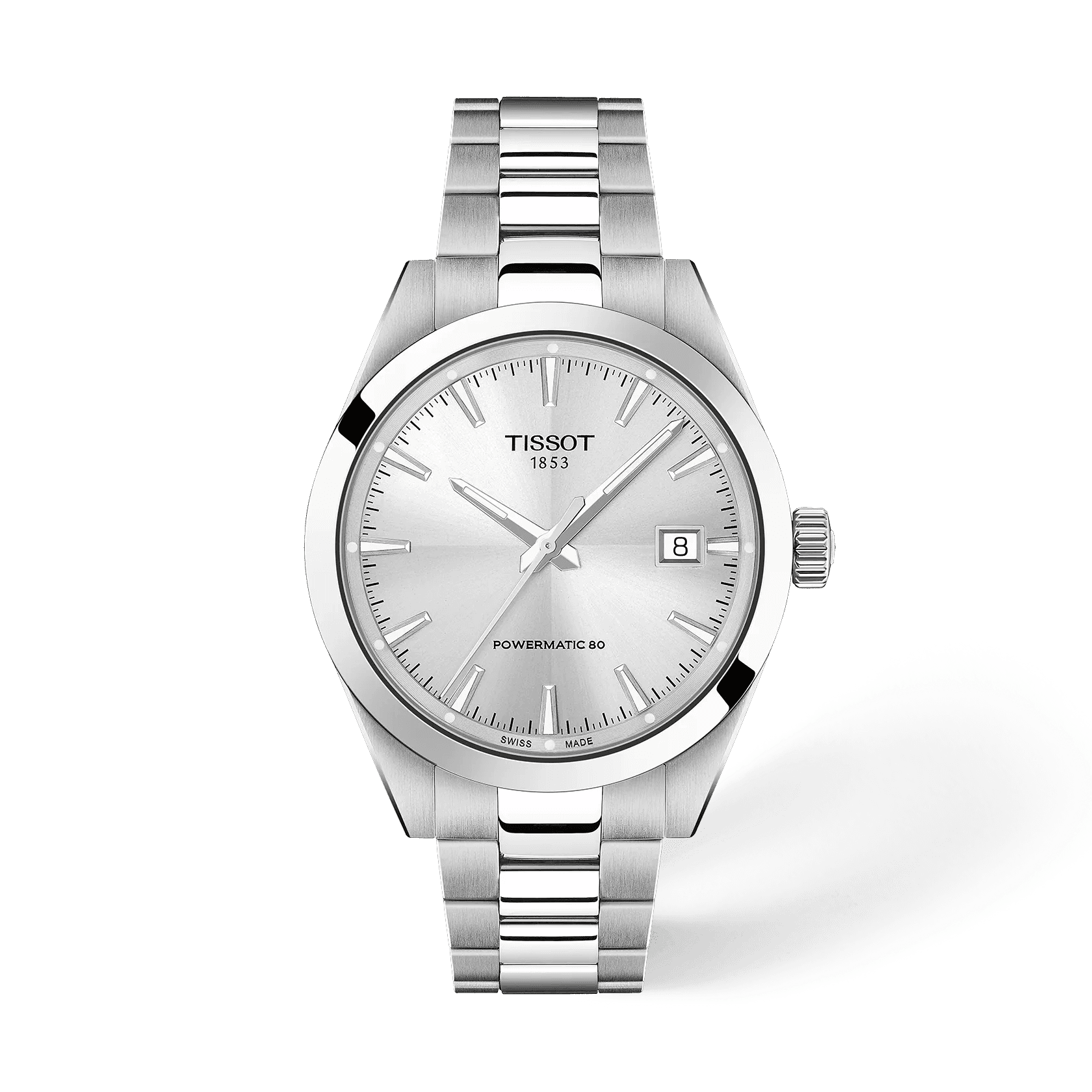 Tissot Gentleman 38mm — cadran argenté