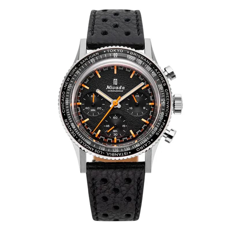 Nivada Grenchen Montre Chronoking Mecaquartz Lunettes interchangeables