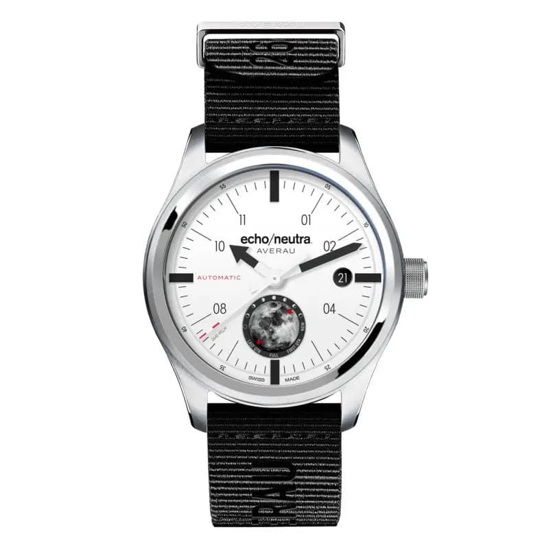Echo/Neutra Montre Averau 39 Phases Lunaires “Big Moon” Blanc