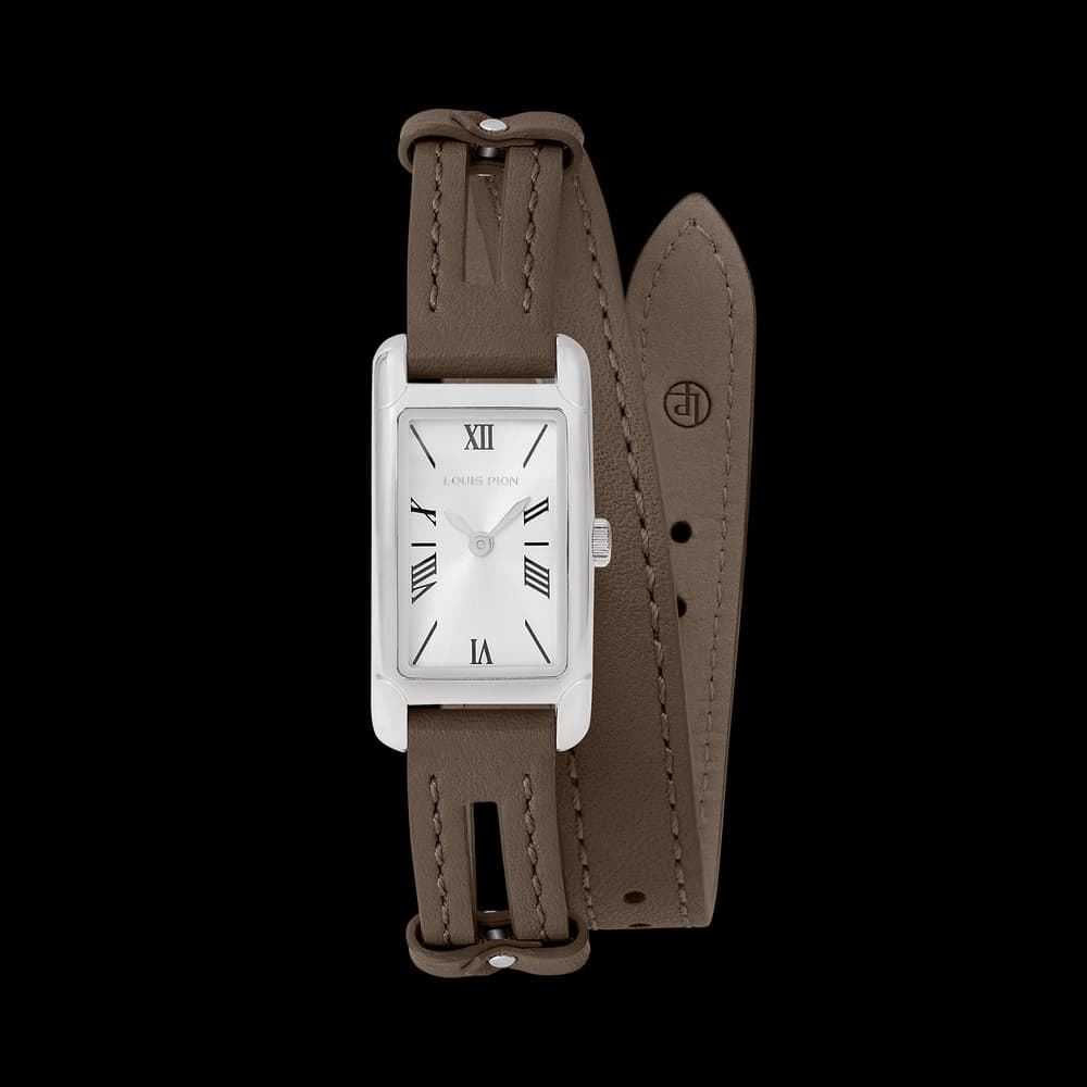 Louis Pion Montre quartz Femme Philippine Argenté, Blanc