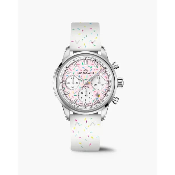 NORQAIN Montre Norqain Freedom 60 Chrono 40mm Enjoy Life "Sprinkles" Edition Bracelet caoutchouc