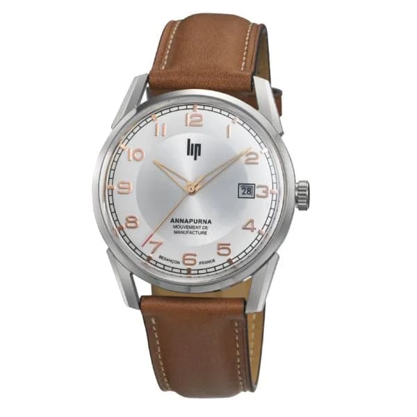 Lip Montre Lip Annapurna Automatique - Manufacture - Homme - cadran Blanc- 39 mm - Acier inoxydable- 676011