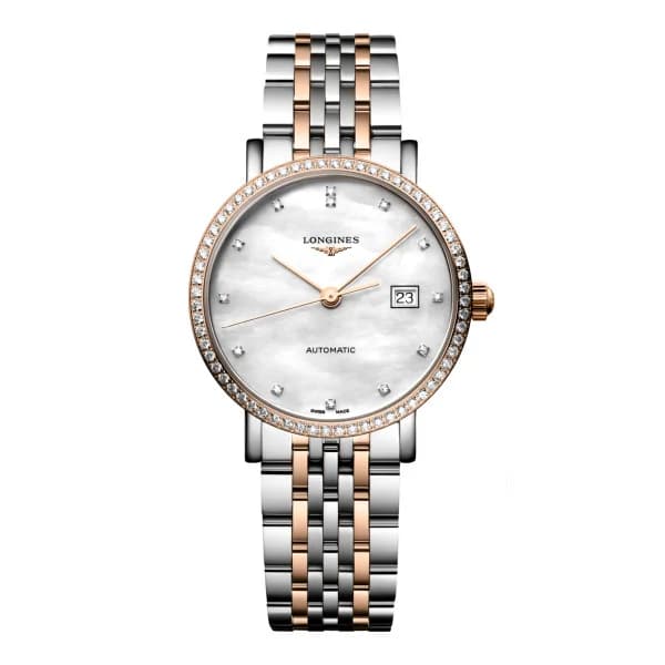 Longines Montre Longines elegant collection 29 mm Automatique Cadran Nacre blanche Bracelet acier