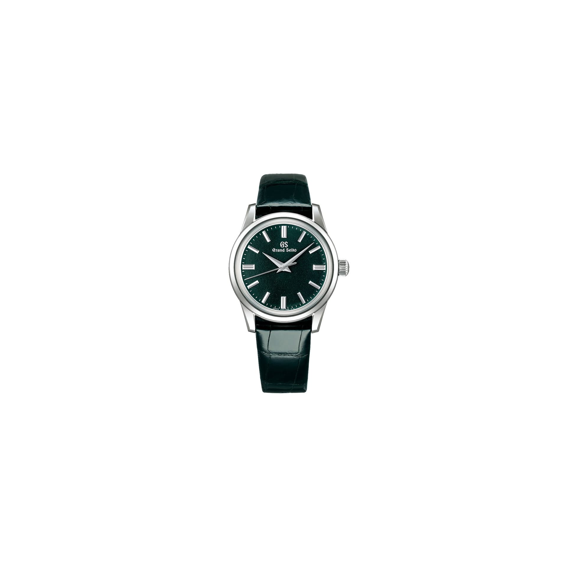 Grand Seiko Montre Grand Seiko Elegance mécanique "Byōka" cadran vert bracelet cuir vert 37,3 mm